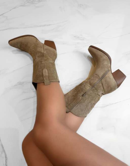 DIA Studios Cowboy western boots in light brown in lightbrown, 2 of 4