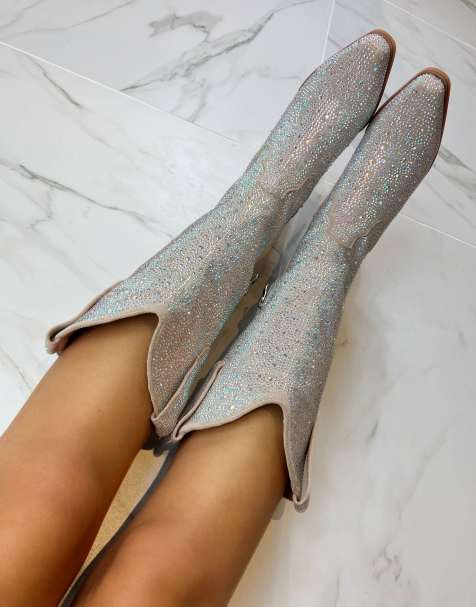 DIA Studios Cowboy western boots in light pink - view 1