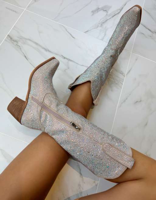 DIA Studios Cowboy western boots in light pink , 4 of 4