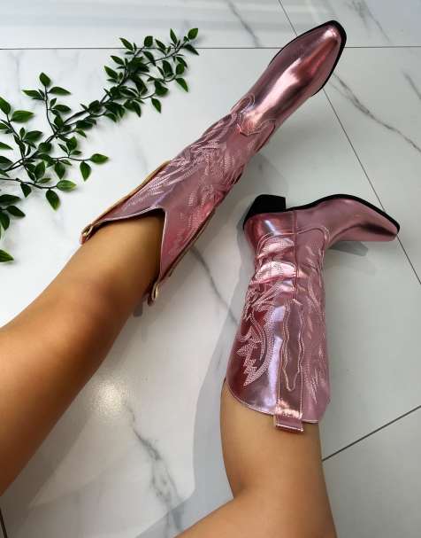 DIA STUDIOS Cowboy Western Boots in pink - view 1