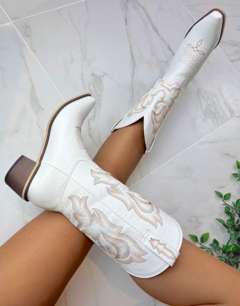 DIA Studios Cowboy western boots in white in white - view 1