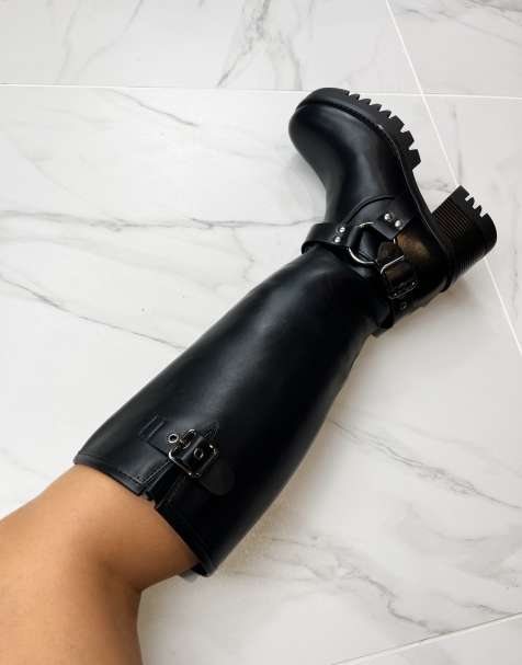 DIA Studios Knee buckle boots in black - view 1