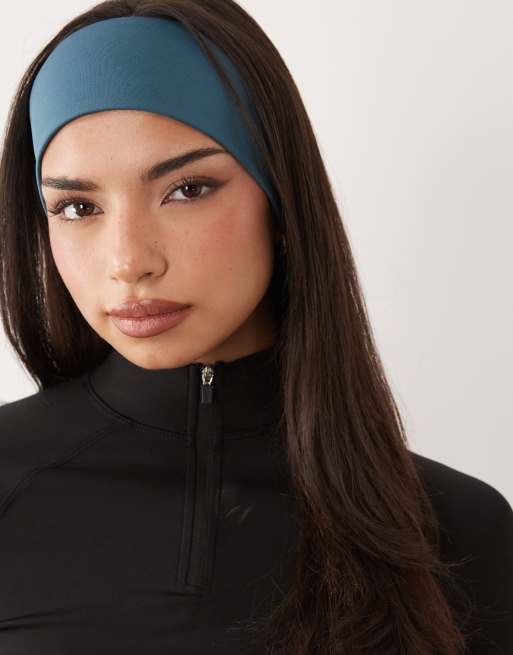 Diadema azul océano deportiva de tejido de secado rápido Icon de 4505, 2 de 3