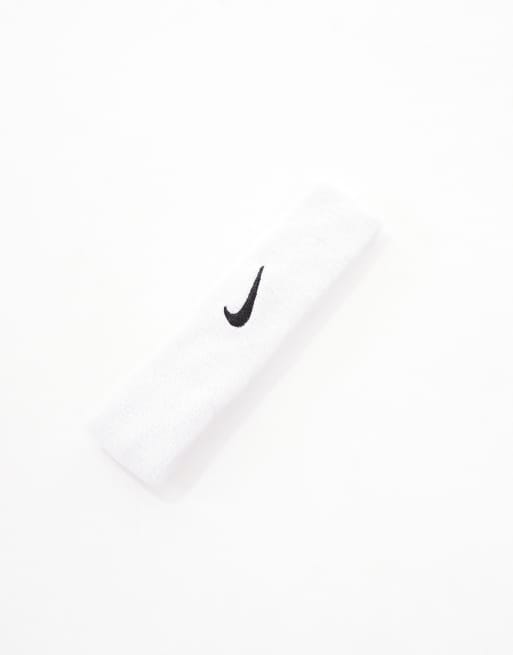Diadema blanca clásica con logo Swoosh de Nike ASOS