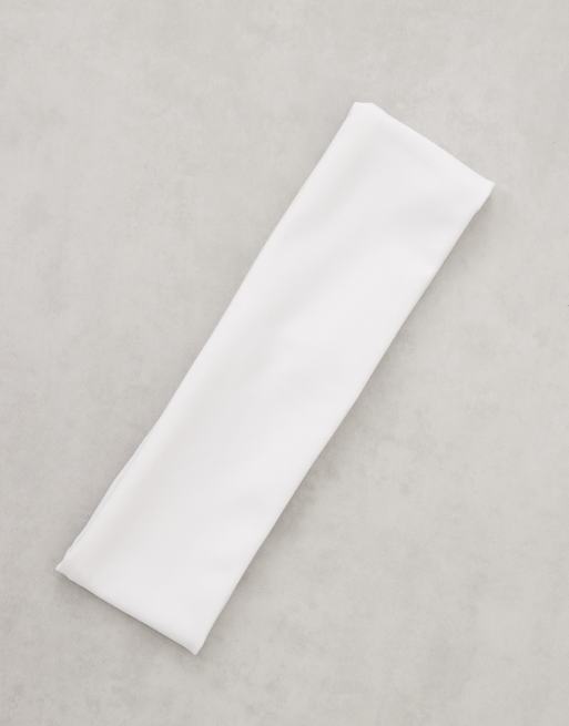 Diadema blanca para yoga de tejido suave de 4505, 3 de 3
