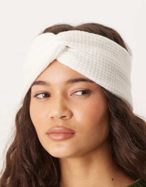Diadema blanco invierno de punto texturizado de ASOS DESIGN, 2 de 3
