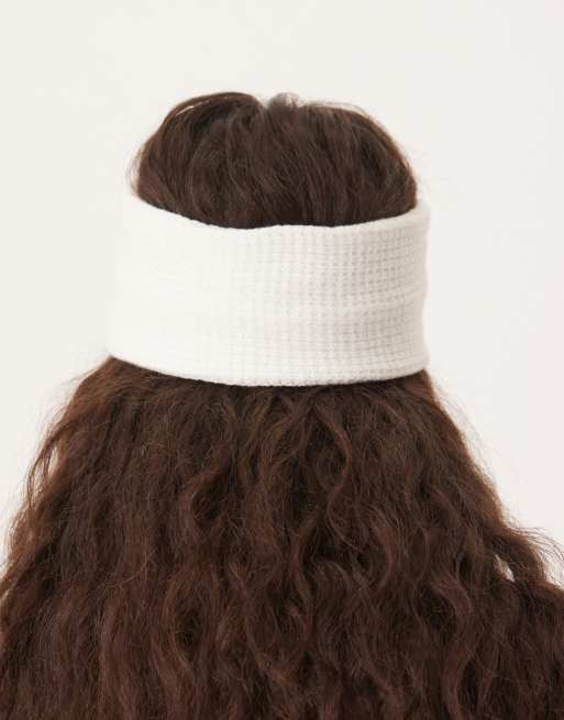 Diadema blanco invierno de punto texturizado de ASOS DESIGN, 3 de 3
