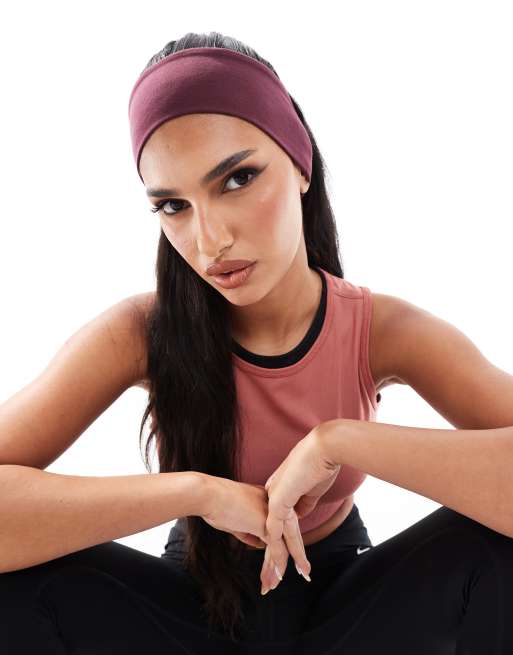 Diadema burdeos ancha para yoga de tejido suave al tacto de ASOS 4505