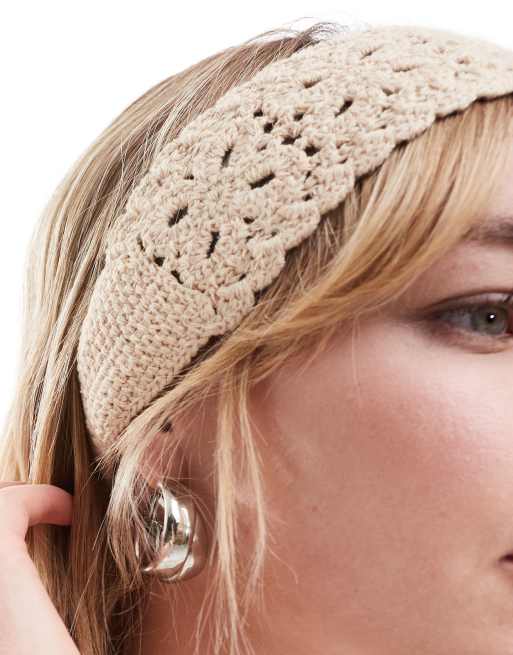 Diadema color crema de croché Bohemian de SUI AVA , 2 de 4