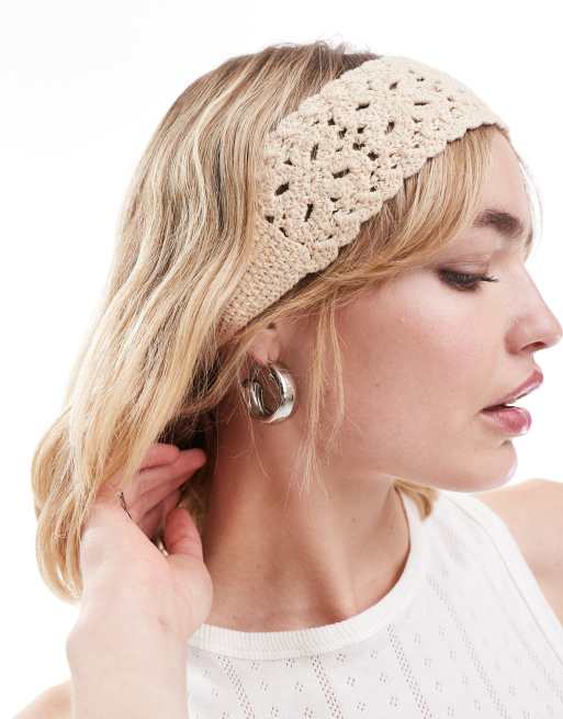 Diadema color crema de croché Bohemian de SUI AVA , 3 de 4