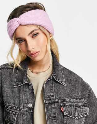 Diadema lila de punto texturizado de ASOS DESIGN 