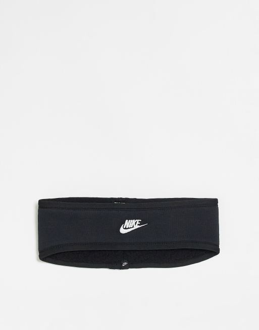 Diadema negra de felpa de Nike Club | ASOS