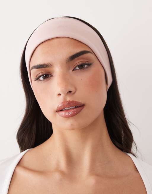 Diadema rosa rubor ancha para yoga de tejido suave Icon de 4505, 3 de 3