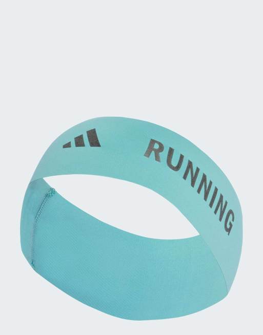 Diadema verde menta y negro reflectante para correr Climacool de adidas Performance