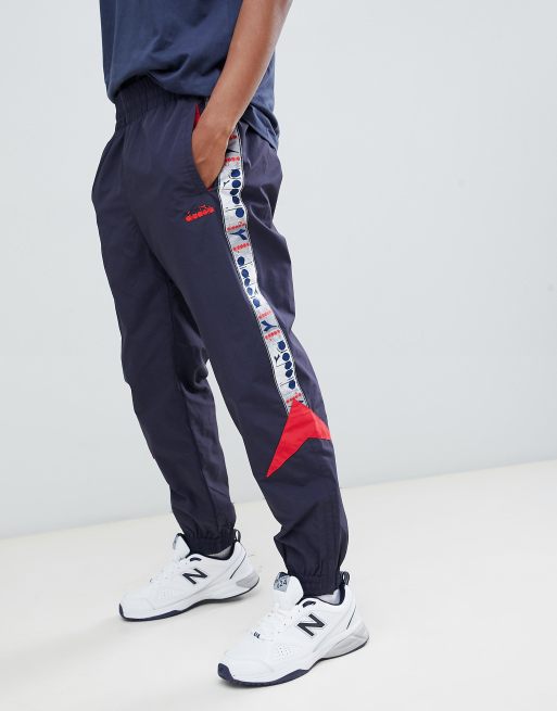 Diadora pannelled track sweatpants MVB in navy