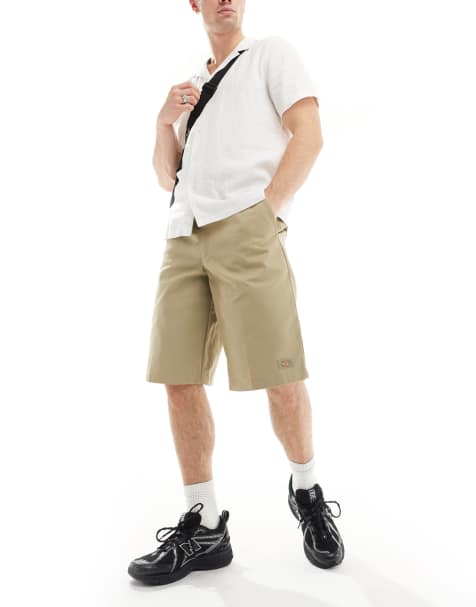 Dickies 13 inch tailored shorts in beige tan - view 1