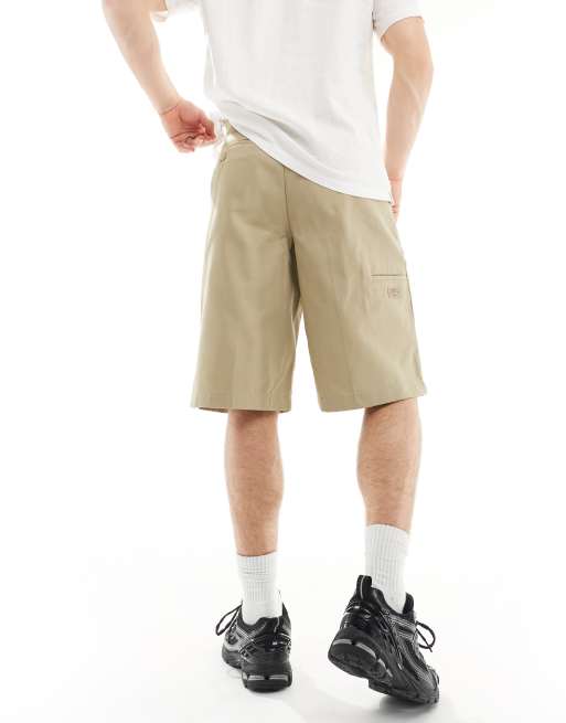 Dickies 13 inch tailored shorts in beige tan ASOS