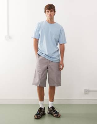 Dickies 13 Inch Twill Pocket Shorts In Gray