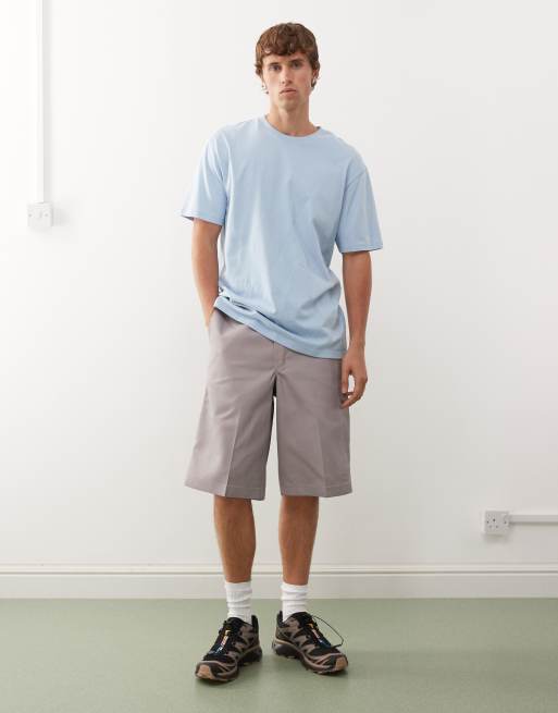 Dickies 13 inch twill pocket shorts in light gray