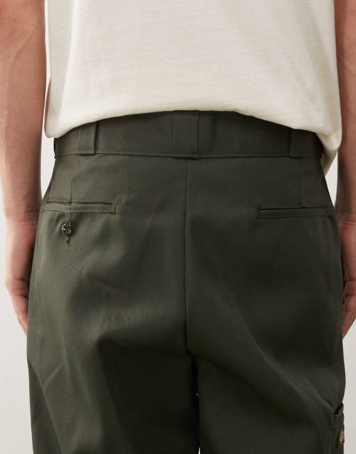 Dickies 13 inch twill pocket shorts in olive green