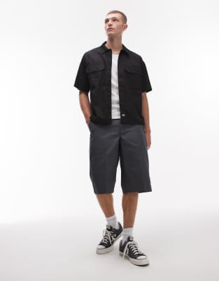 Dickies Dickies 15 inch tailored shorts in charcoal grey