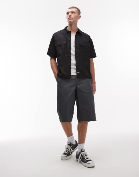 Dickies 15 inch tailored shorts in charcoal grey - view 1