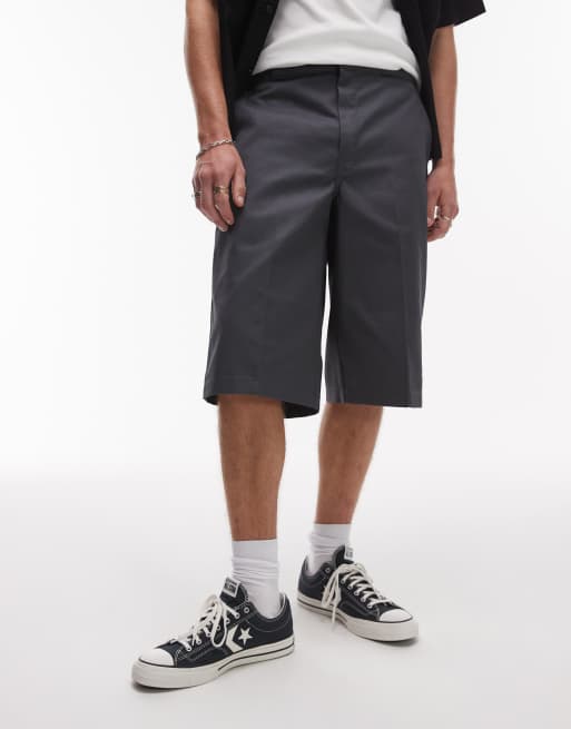 Dickies 15 inch tailored shorts in charcoal grey, 2 of 5