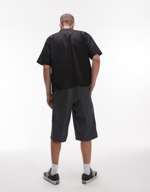 Dickies 15 inch tailored shorts in charcoal grey, 3 of 5