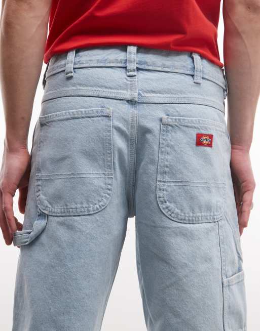 Dickies - 1993 - Denim timmermansshorts van 11 inch in lichtblauw, 4 van 5