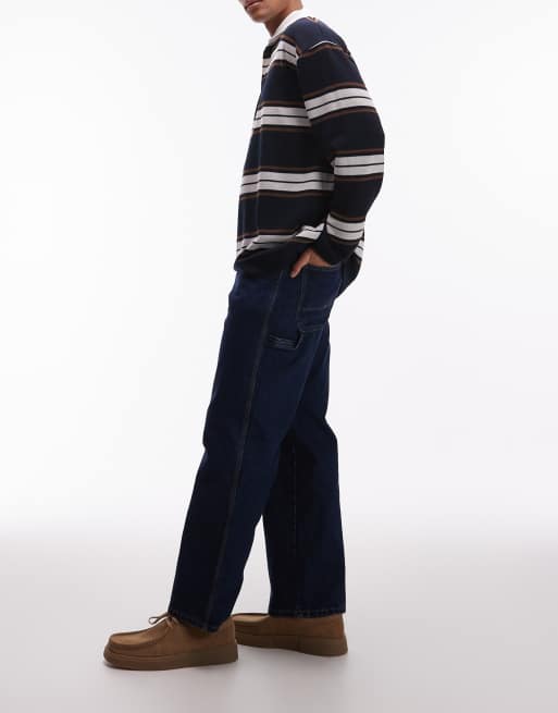 Dickies 1993 loose straight carpenter jeans in dark indigo, 3 of 5
