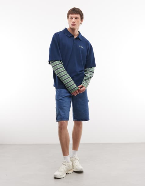 Dickies – 1993 – Niebieskie szorty jeansowe w stylu carpenter o długości 11 cali - view 1