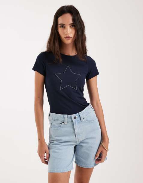 Dickies - 1993 - Short en jean 7 pouces style charpentier - Bleu clair - view 1