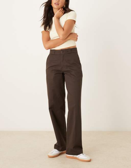 Dickies – 247 – Ciemnobrązowe luźne spodnie do pracy, 4 z 5