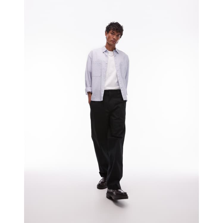 Dickies 247 loose baggy fit work pants in black | ASOS