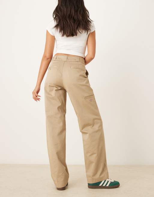 Khaki Dickies 874 Donna Rosa Dickies 247 Pantaloni Ampi Color