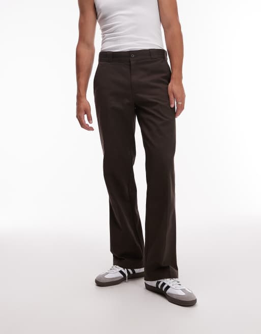 Dickies 247 regular relaxed fit work pants in dark brown | ASOS