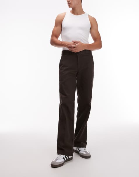 Dickies 247 regular relaxed fit work trousers in dark brown - view 1