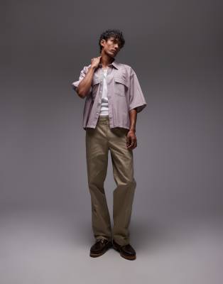 Dickies Dickies 247 regular relaxed fit work trousers in light tan-Neutral