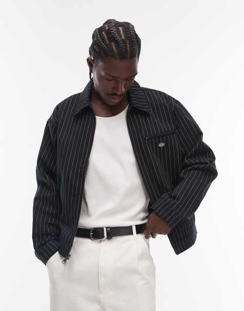 Dickies 247 striped work jacket in black - view 1