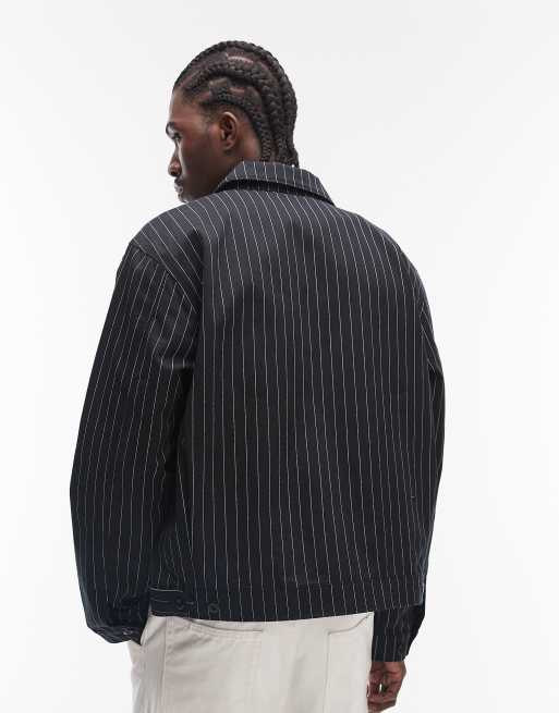 Dickies 247 striped work jacket in black, 3 of 5