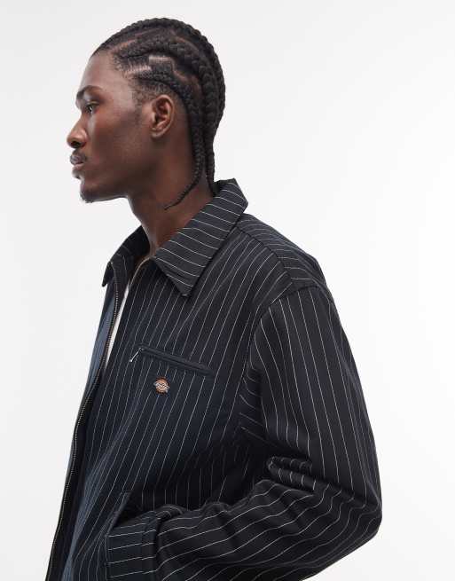 Dickies 247 striped work jacket in black, 4 of 5