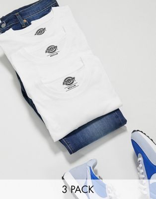 Dickies 3 pack t-shirt in white