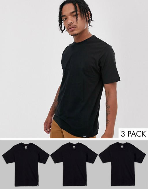 Dickies 3 pack t-shirts in black
