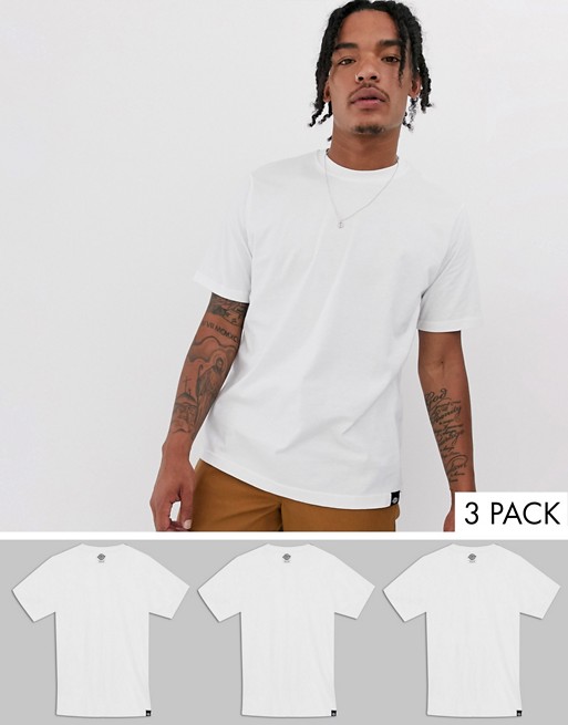 Dickies 3 pack t-shirts in white