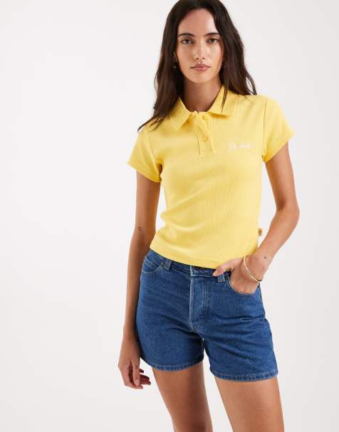 Dickies 5 inch high waist denim shorts in classic blue - view 1