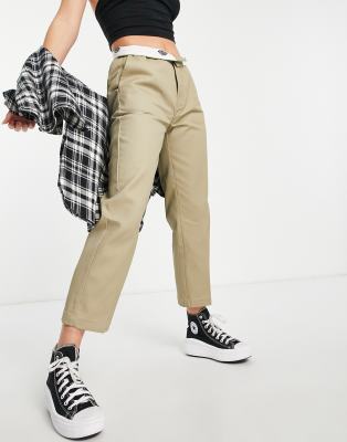 Dickies 847 cropped work pants in khaki  - ASOS Price Checker