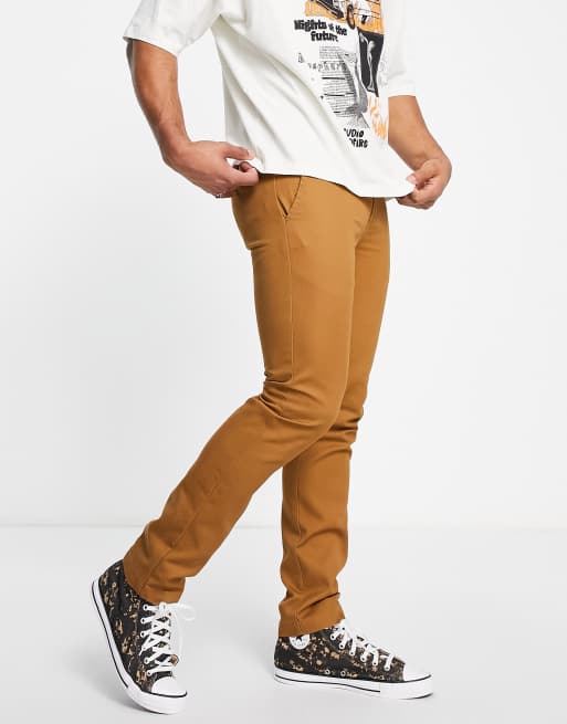 Dickies – 872 – Brązowe dopasowane spodnie w stylu roboczym – BROWN