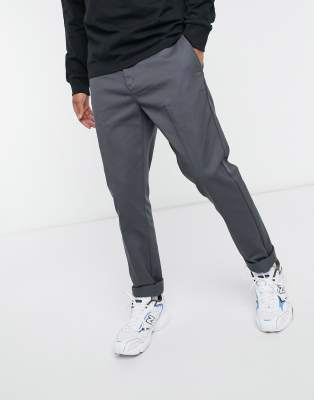 grey work trousers slim fit