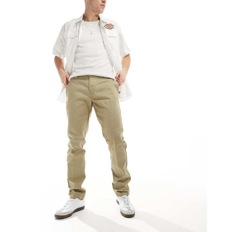 Dickies 872 slim fit work chino trousers in khaki | ASOS