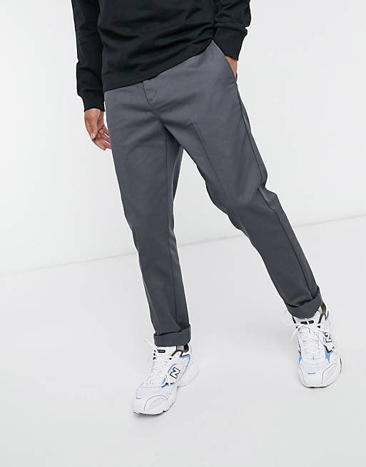 Men Dickies 872 slim fit work trousers in charcoal grey 